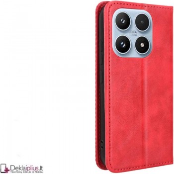 Dirbtinės odos atverčiamas dėklas su skyreliais - raudonas (Xiaomi 17) Dirbtinės odos atverčiamas dėklas su skyreliais - raudonas (Xiaomi 17)